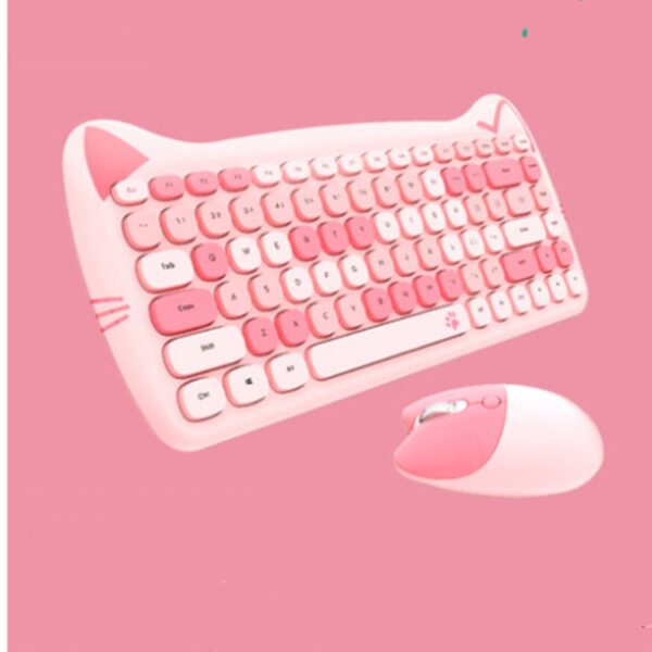 pink Cute Keyboard and Mouse Set