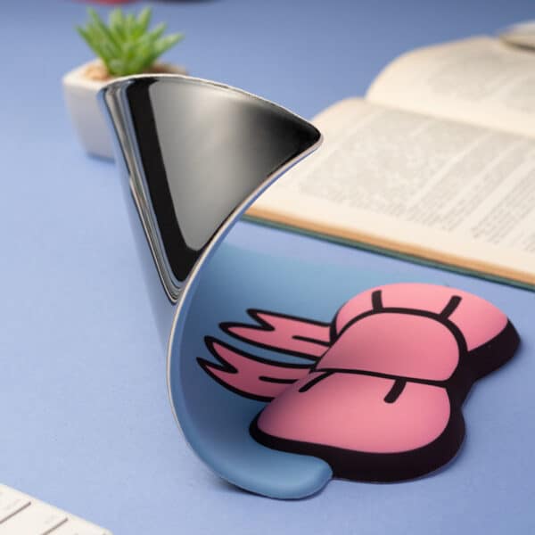 blue kawaii Mouse Pad with Wrist Rest Cute