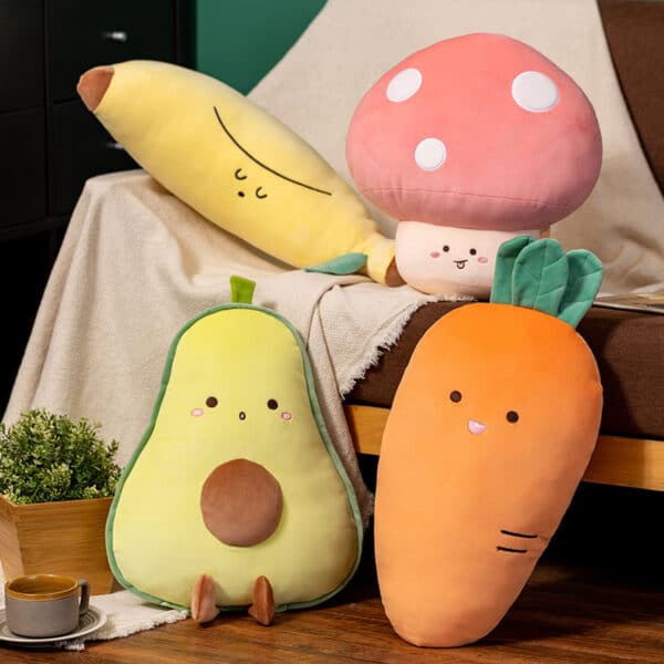 Cute Kawaii Mushroom Plush Toy Pink Color and fruit collections kawaii