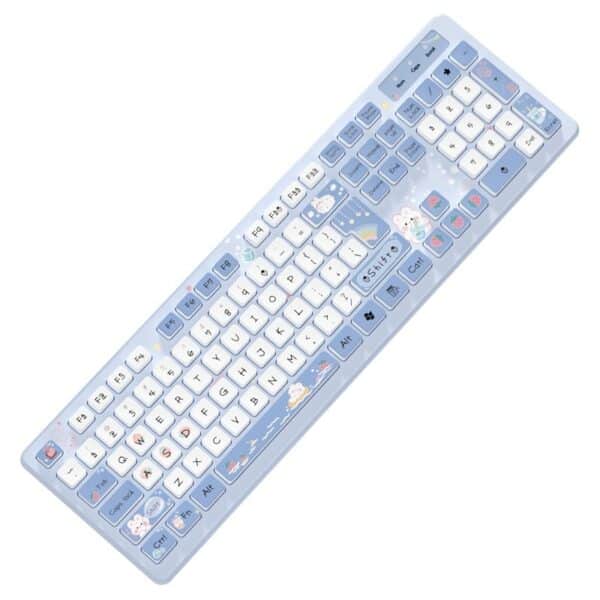 Cute blue Keyboard Kawaii LeafTypist™