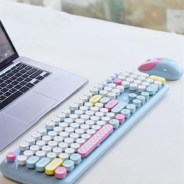blue keyboard mouse set