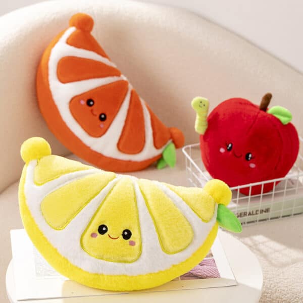 Zesty The Lemon Plushie Cute Lemon Plush and tangerine plushie