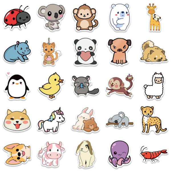 50 Pcs Whale Stickers Cute Pack Set Kawaii
