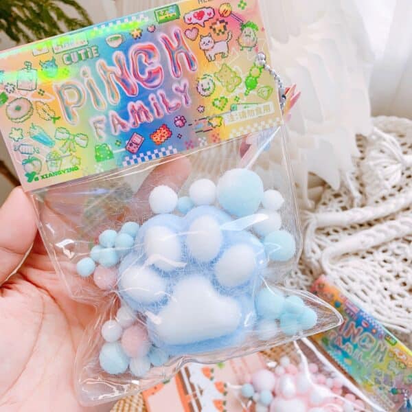 light blue Cat Paw Squishy blue color