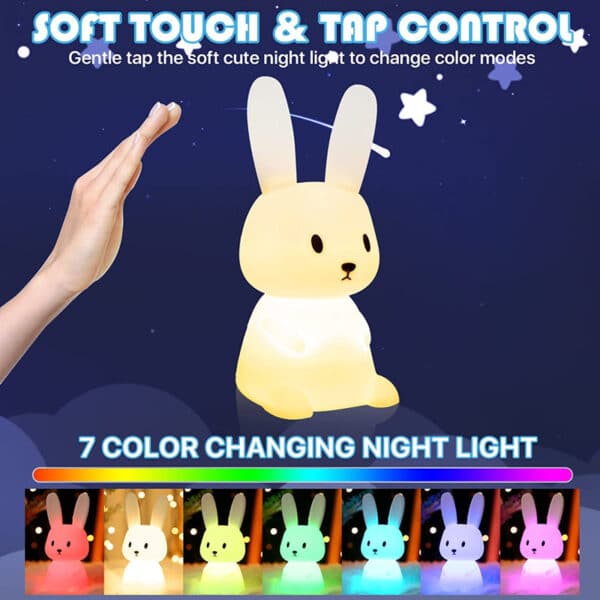 Cute Rabbit Night Lamp color change