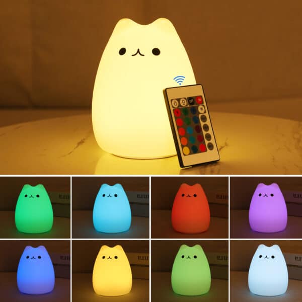 Cute Cat Night Lamp color change Pusheen the cat Lamp