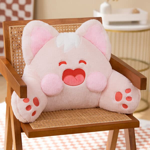 kawaii pink cat pillow cushion seat