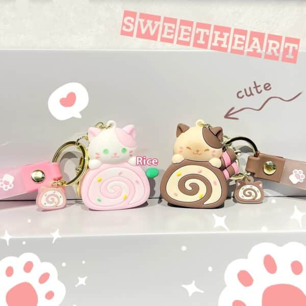 kawai keychains pink