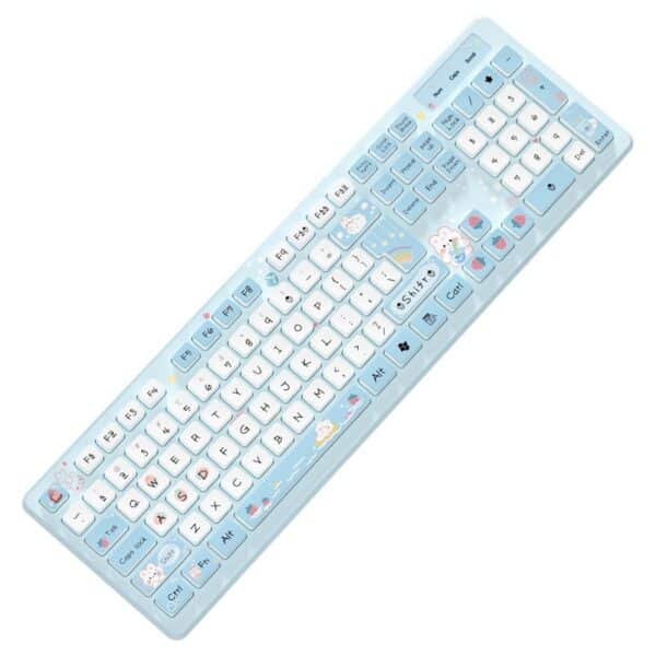 Cute blue Keyboard Kawaii LeafTypist™