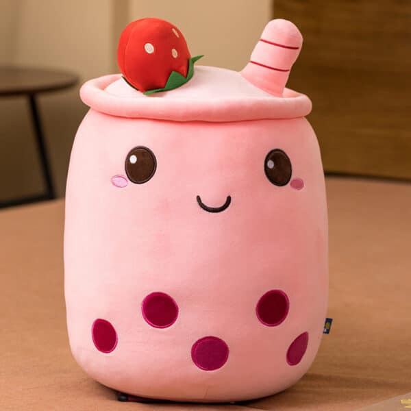 pink Boba Plushie Boba Tea Plush Toy tapioca plush