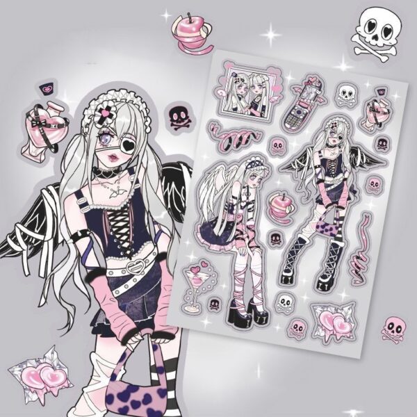 Angel Fashion Stickers Sheets Anime 20Pcs