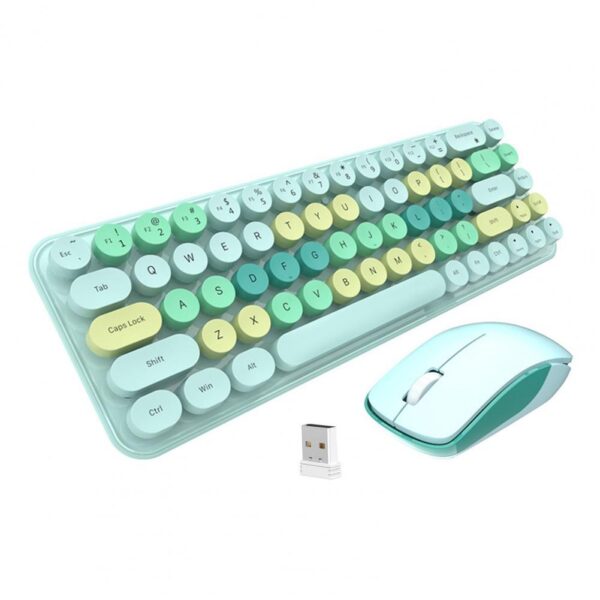 green Small Wireless Keyboard with Mouse