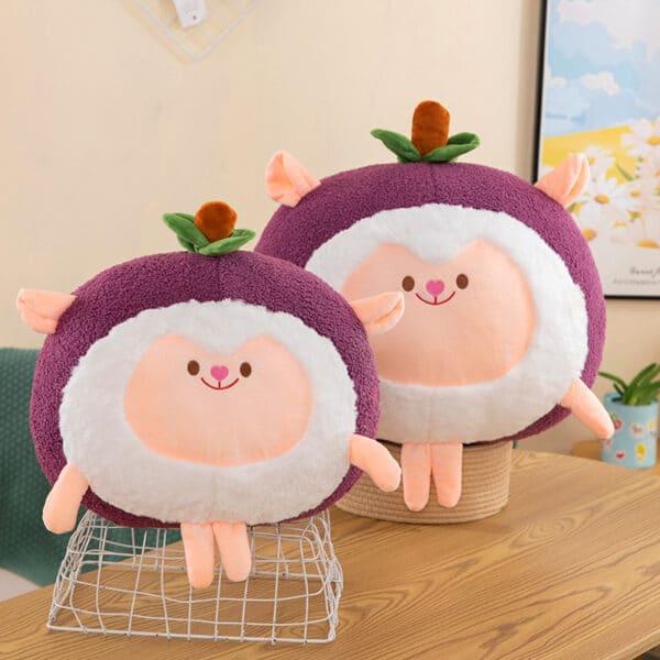 kawaii mangosteen plush pillow