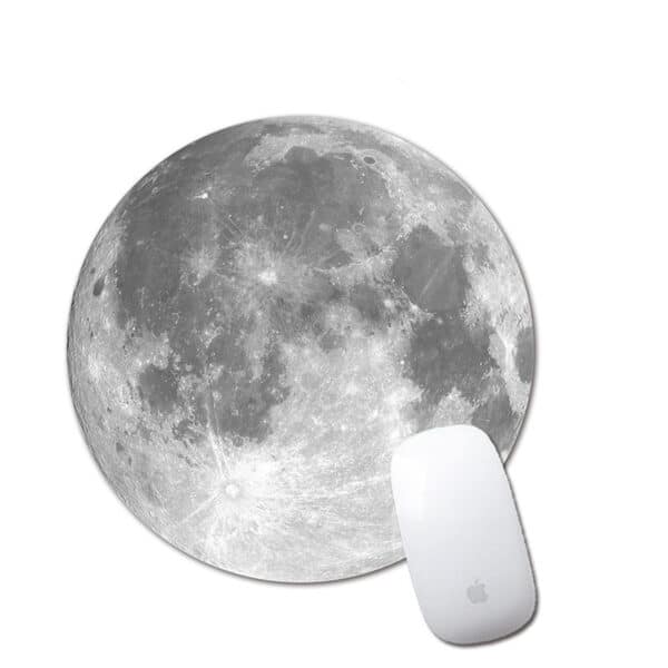 gray Moon Mouse Pad