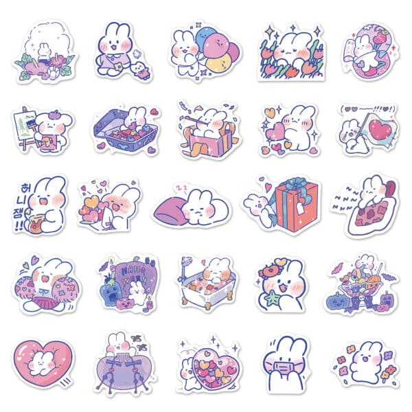 Kawaii Bunny Stickers Cute Rabbit Stickers