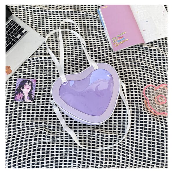 purple Ita Bag Heart Shaped Ita Bag KawaiiPeach™