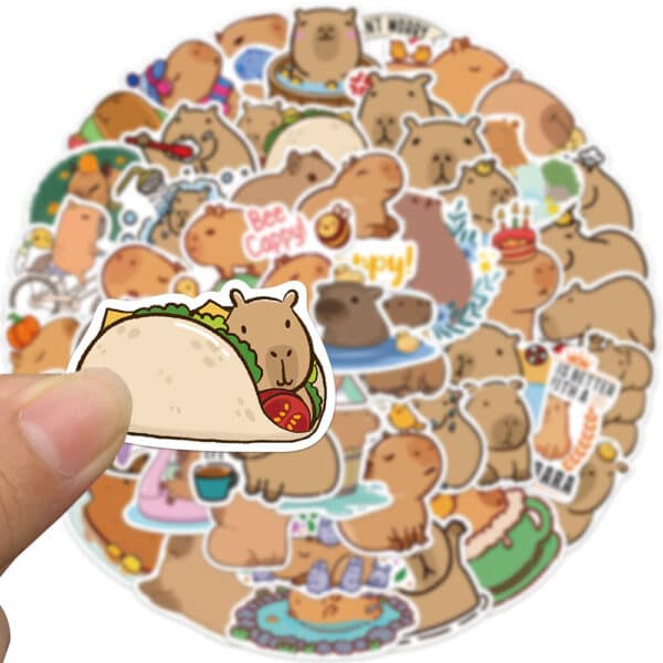 cute Capybara Stickers Cute sticker Pack rodent stickers 50 Pcs