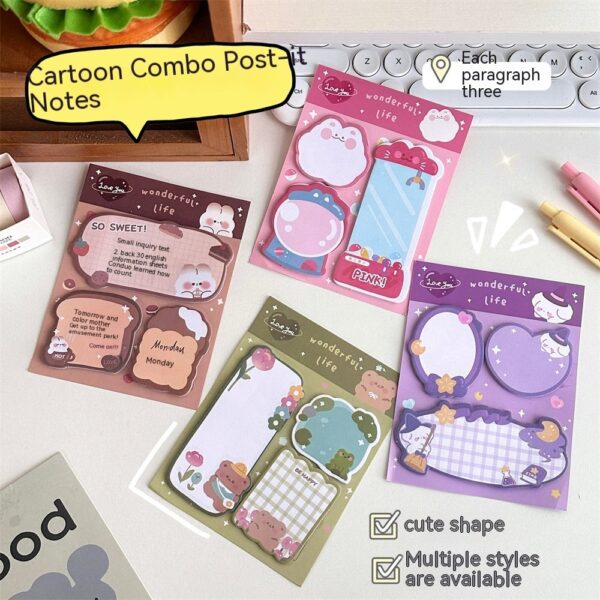 cartoon Kawaii Sticky Notes Cute Sticky Notes