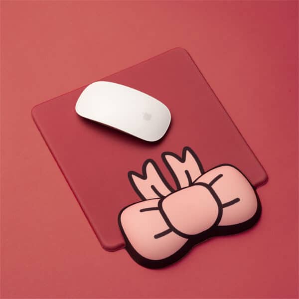 red Mouse Pad with Wrist Rest Cute