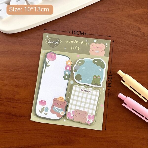 green Kawaii Sticky Notes Cute Sticky Notes