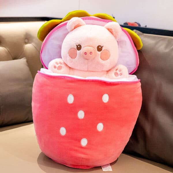 2 IN 1 Strawberry pig Plush Secret Plushie