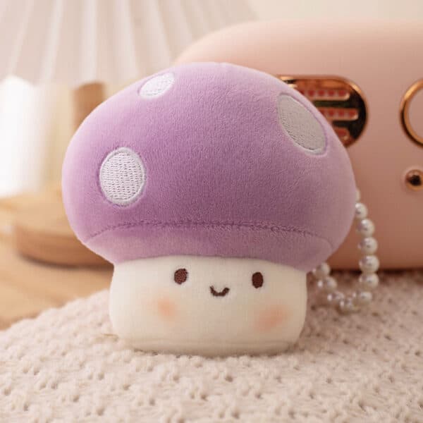 purple Cute Mushroom Plush Keychain Keyring Shroom™