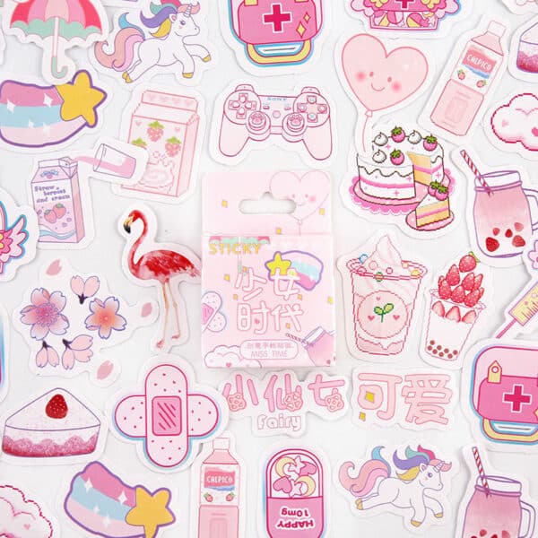 Pink Kawaii Stickers Pink Yume Stickers