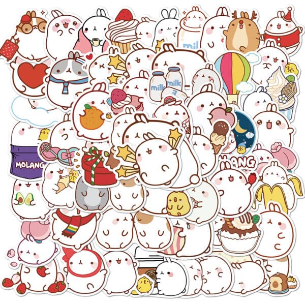 Cute Rabbit Stickers pack Kawaii Rabbits stickers pack 50Pcs