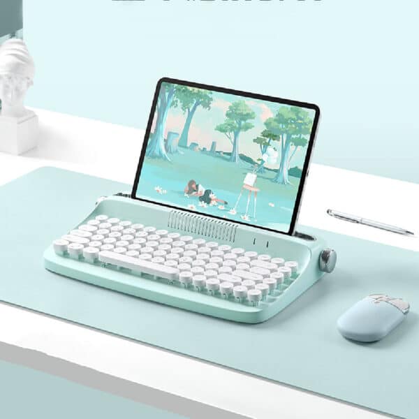 Typewriter Keyboard for tablet light blue