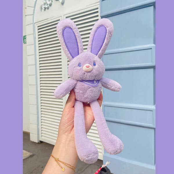 purple Rabbit Keychain Plush fabric