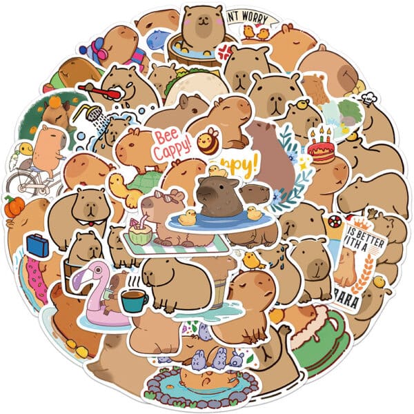 cute Capybara Stickers Cute sticker Pack rodent stickers 50 Pcs