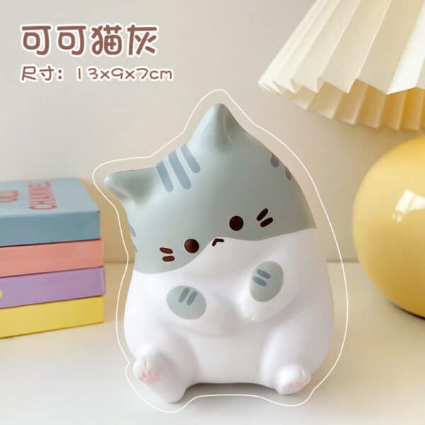 gray Cat Squishie PlopKitty™ Cat Stress Toy