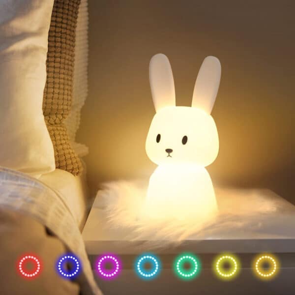 Cute Rabbit Night Lamp with remote