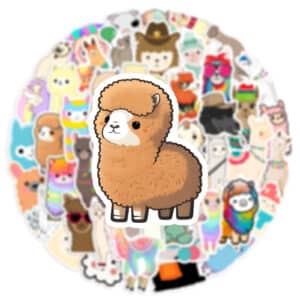 Cute Alpaca Stickers Cute Pack 50Pcs