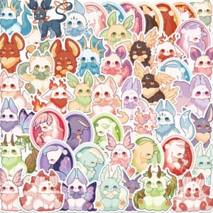 Cute Fantasy Stickers Cute Creatures 50Pcs