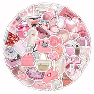 Cute Girly Stickers Cocuette Pack 63Pcs