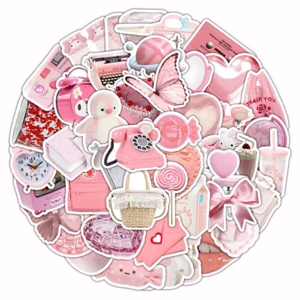 Cute Girly Stickers Cocuette Pack 63Pcs