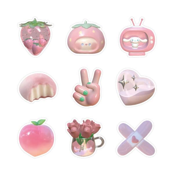 Cute Girly Stickers Cocuette Pack 63Pcs