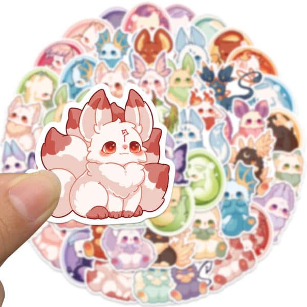 Cute Fantasy Stickers Cute Creatures 50Pcs