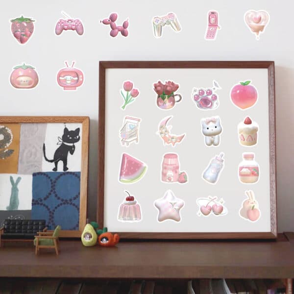 Cute Girly Stickers Cocuette Pack 63Pcs