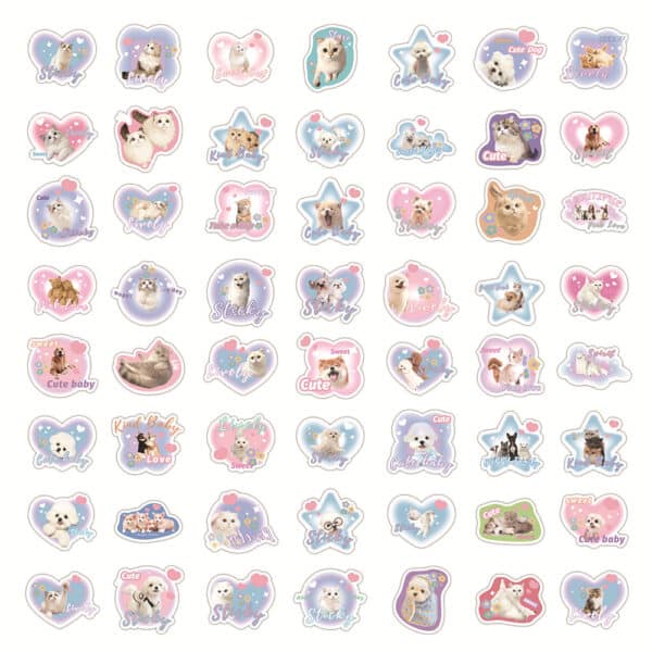 Cute Puppy Stickers Cute Big Pack 60Pcs