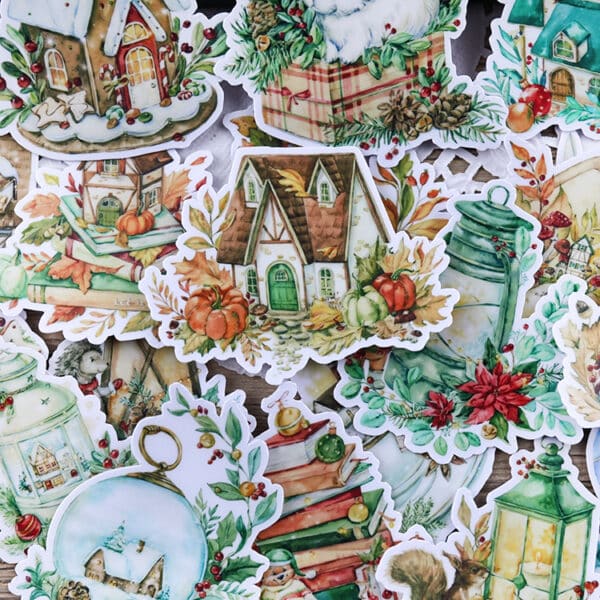 Kawaii Christmas Stickers Cute Large 20Pcs