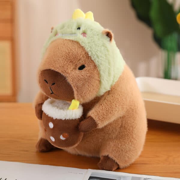 Capybara Plush with Cute Tulip Flower