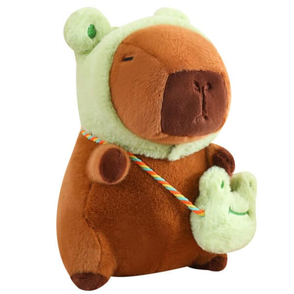 Bunny Capybara Plush with Removable Cap and Hat