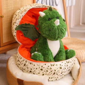 Dragon Egg Plush Toy with Nested Dragon