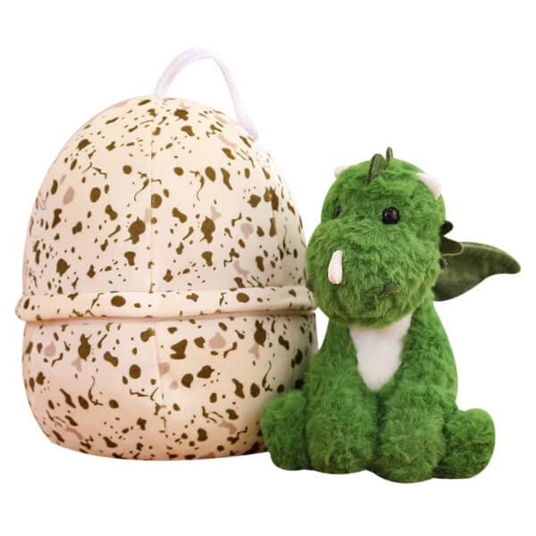 Dragon Egg Plush Toy with Nested Dragon