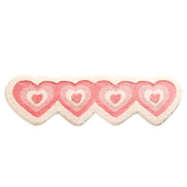 Kawaii Heart Rug Cute Pink Mat