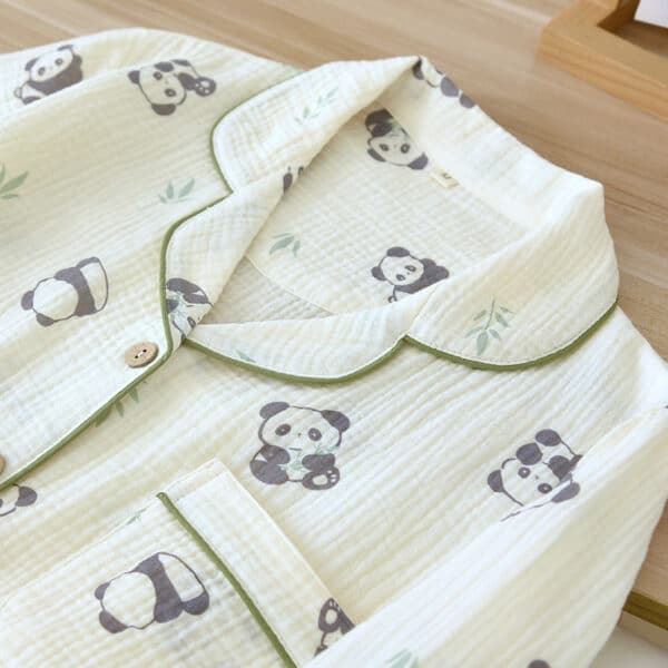 Cute Panda Pj Set with Pattern | Beige Womens