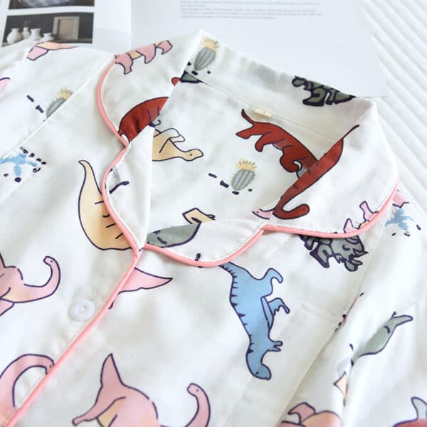 Realistic Dinosaur Pattern Nightwear Set | Shorts & Top