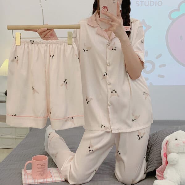 Poodles Pj Sleepwear for Women (3-Piece Set)